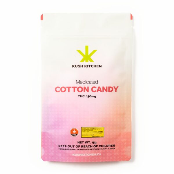 150 mg thc cotton candy. available at kamikazi weed delivery toronto