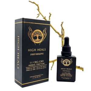 high heals edibles cbg Deep Healing tincture. available for weed delivery toronto and mom canada