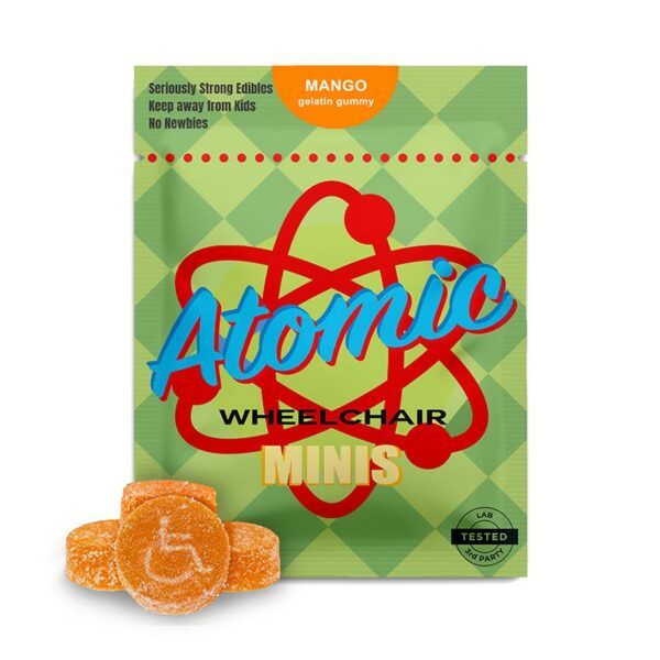 Atomic Wheelchair thc gummies contain 400mg of THC. it is available for weed gummies delivery in toronto and mail order marijuana