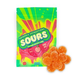 Euphoria extractions 3000mg Sour Gummies are available in both sativa and indica strains. This weed edible is available for same day weed delivery in toronto and mail order marijuana Canada-wide