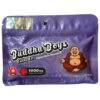 1000 mg Buddha Boys chocolate bar segmented into ten 100 mg THC squares”