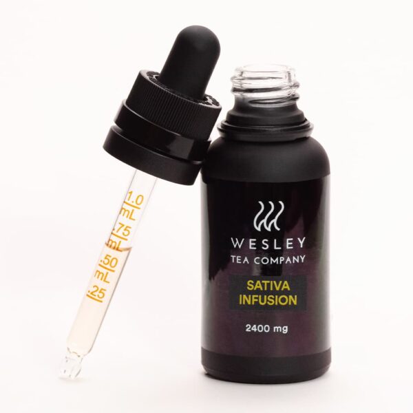 Wesley Tea Company Indica 2400mg live resin tincture bottle
