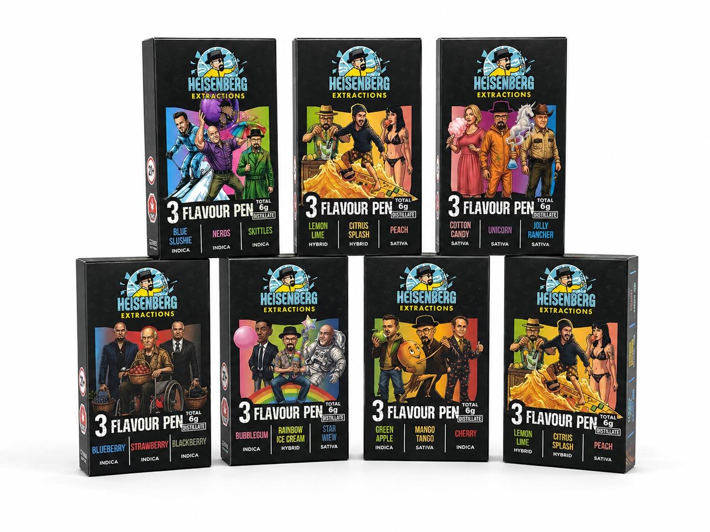 Heinsenberg Extractions 6G Triple Vape Pen (THC distillate)
